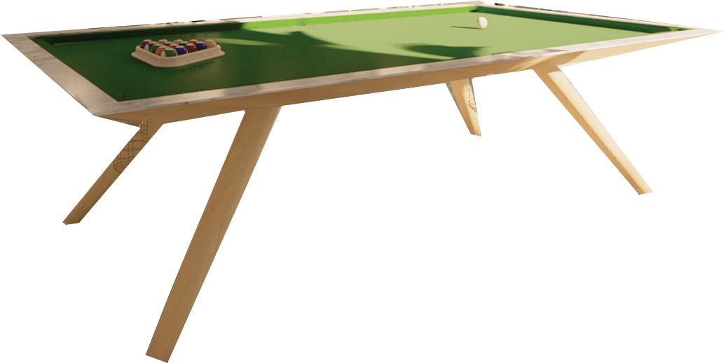 Gives The Impression Of The Playing Field As Floating - Billiard Table (1036x518), Png Download