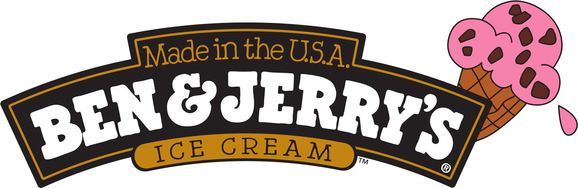 Ben & Jerry Logo (2000x702), Png Download
