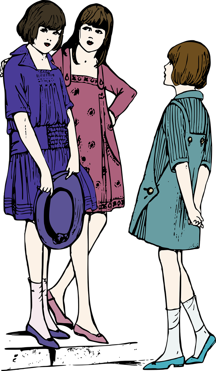 Download Color Colour Dress Fashion Girl Png Image 三 人 女子 イラスト Png Image With No Background Pngkey Com