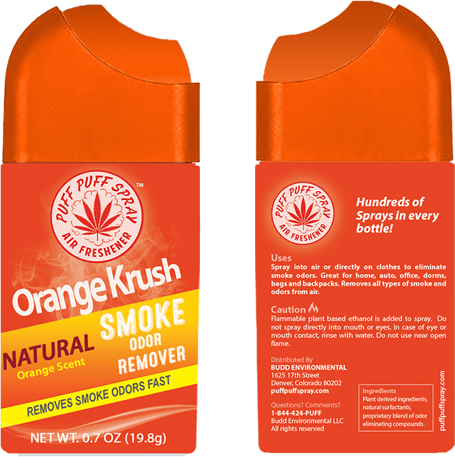 Orange Krush Smoke Odor Eliminator - Label (800x800), Png Download