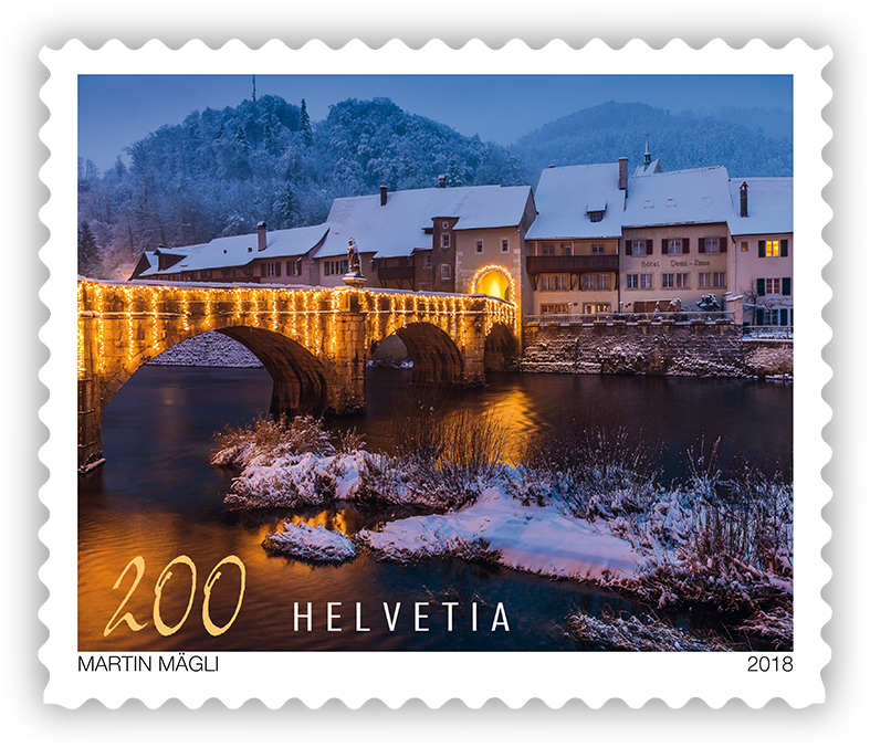 The Small Town Of Saint Ursanne Can Be Found In The - Canada Post (800x688), Png Download