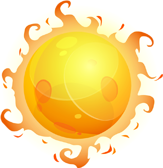 Planet Cartoon Combustion - Bola De Fuego Png (591x591), Png Download