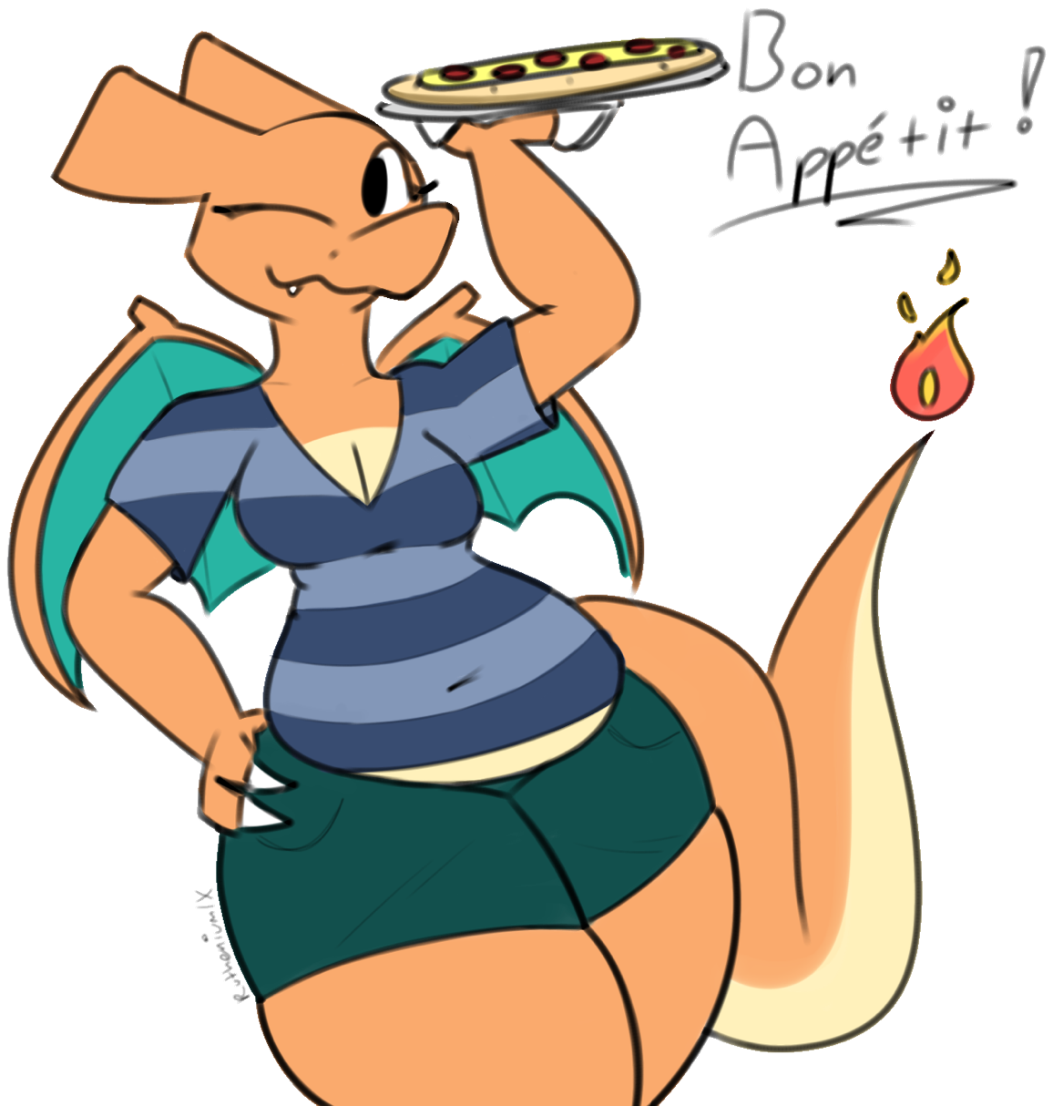 A Big Cute Dragon For @aimbot-jones - Cartoon (1280x1280), Png Download