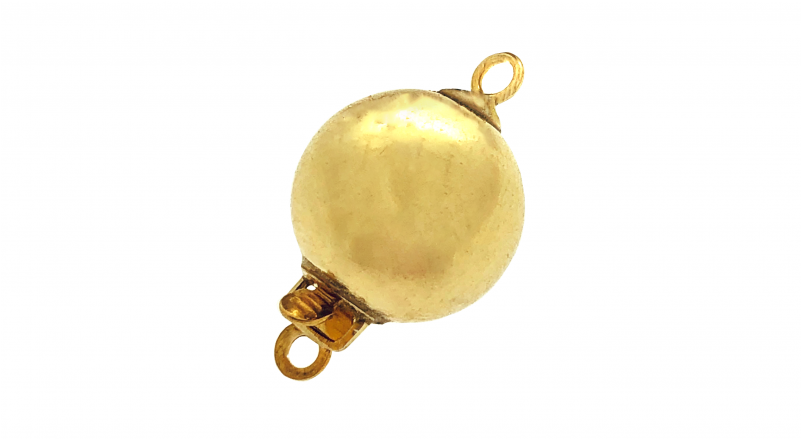 Gold Filled 5% 14k Gold Ball Pearl Clasp 7mm Gold Filled - Locket (800x600), Png Download