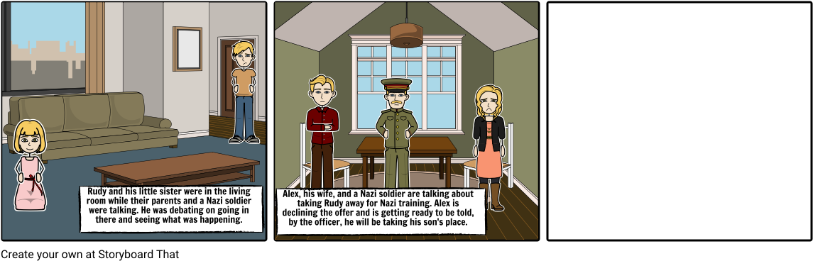 2 Out Of The 5 Scenes In The Book Thief - Cartoon (1164x385), Png Download