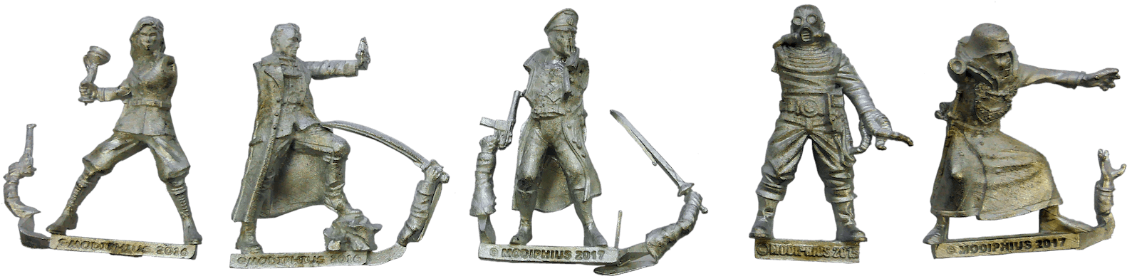 Also Sent For Review Are Four Resin Miniatures That - Figurine (1600x411), Png Download