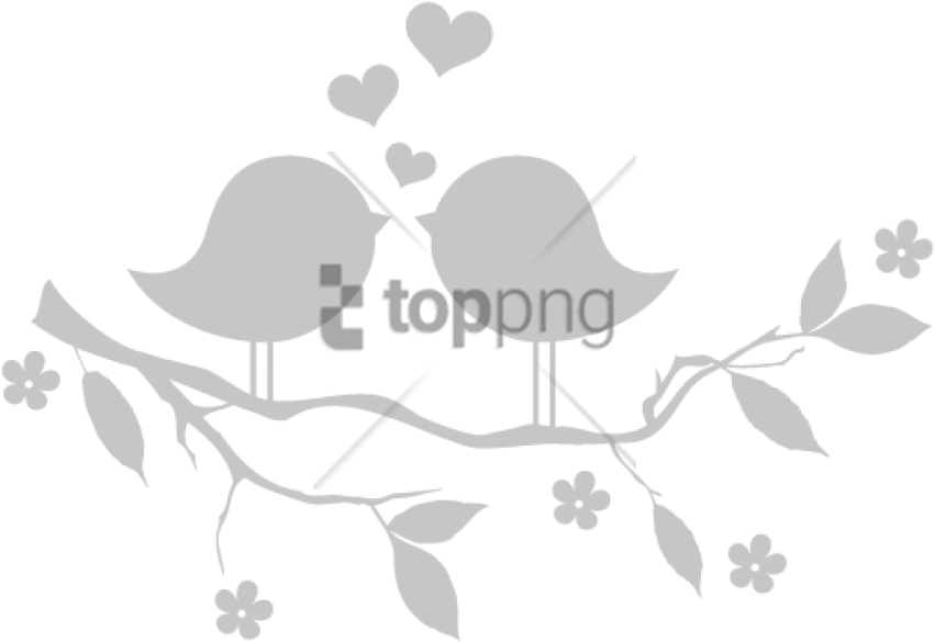 Free Png Punto De Cruz Pajaros Png Image With Transparent - Drawing Wedding Love Birds (850x585), Png Download