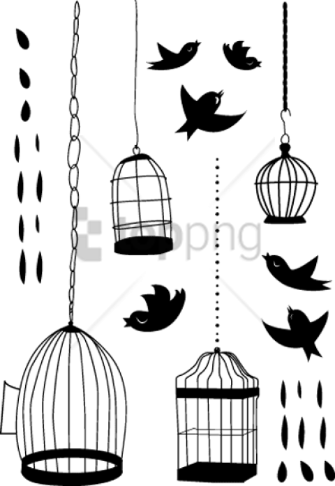 Free Png Vinilos Jaulas Y Pajaros Png Image With Transparent - Vinilo Jaula (480x697), Png Download