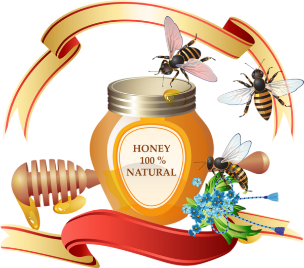 Bee (600x529), Png Download