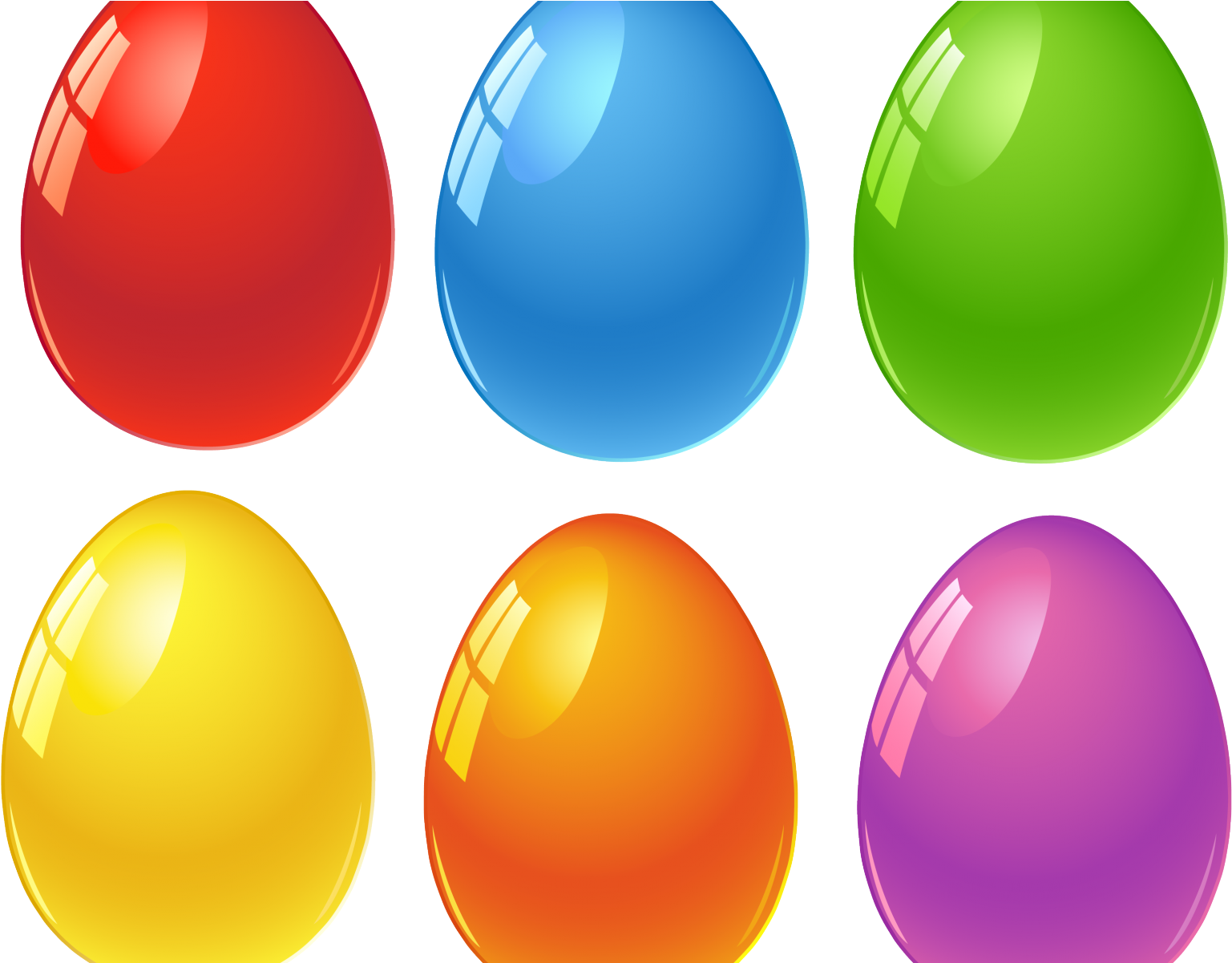 Colored Easter Eggs Printable (1600x1200), Png Download