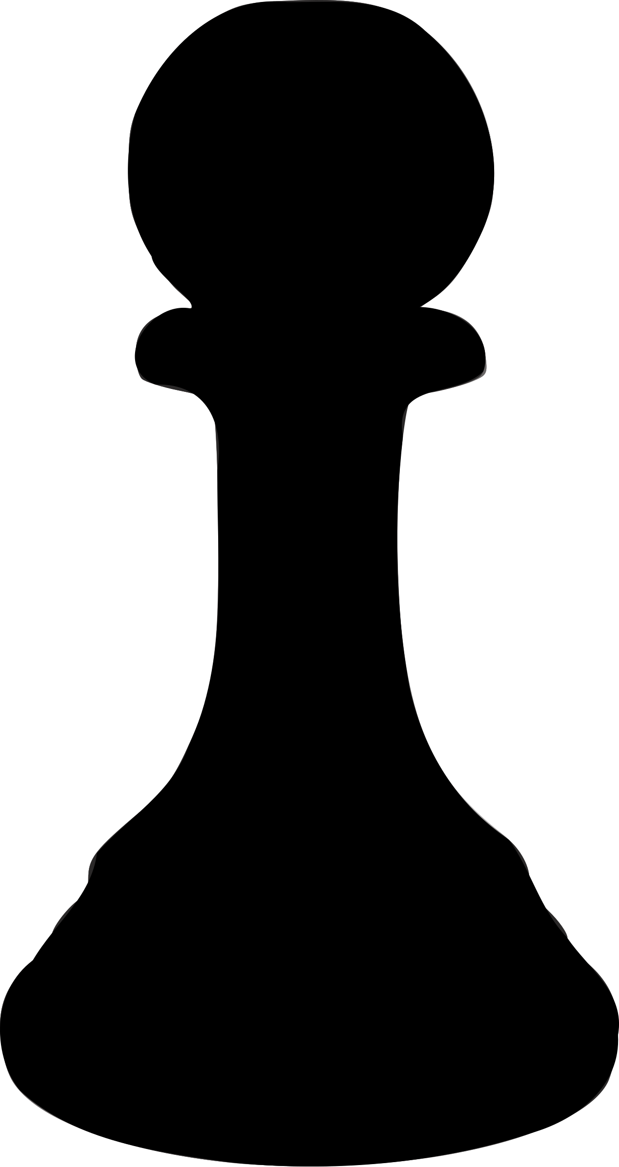 Chess Pawn Black Silhouette Piece Image - User Default Image Png (1274x2400), Png Download