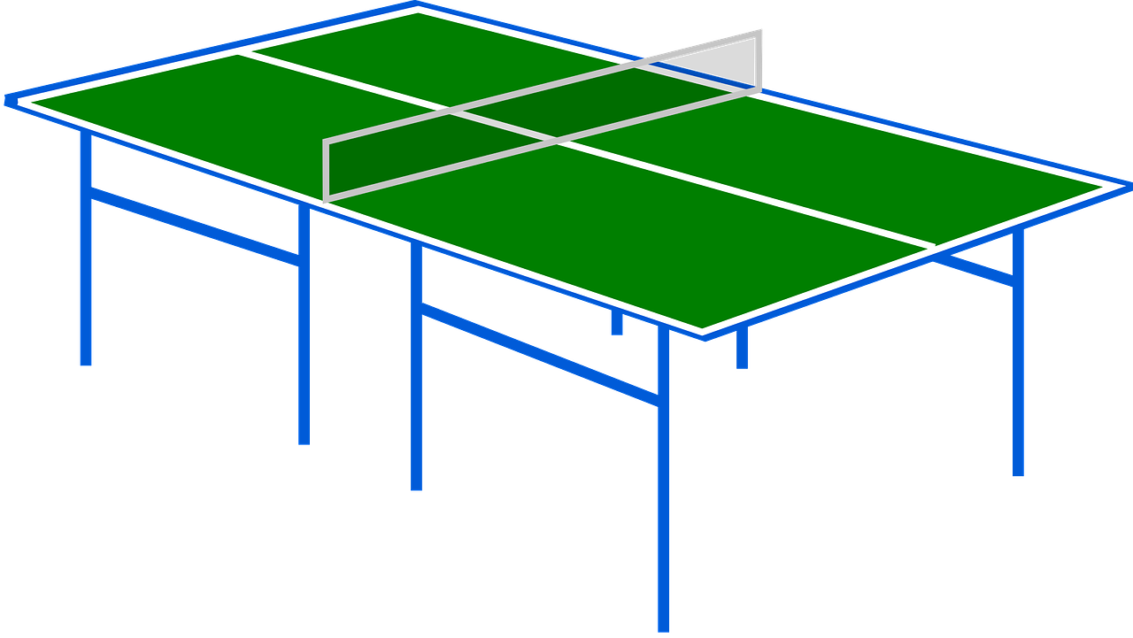 Table Tennis Ping Pong Sport Net Png Image - Draw A Table Tennis (1280x721), Png Download