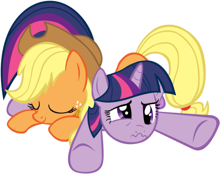 Applejack, Female, Lesbian, Safe, Shipping, Simple - Twilight Sparkle (753x600), Png Download
