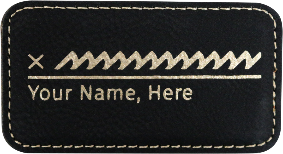 Engraved Leather Name Tag - Wallet (1178x1178), Png Download