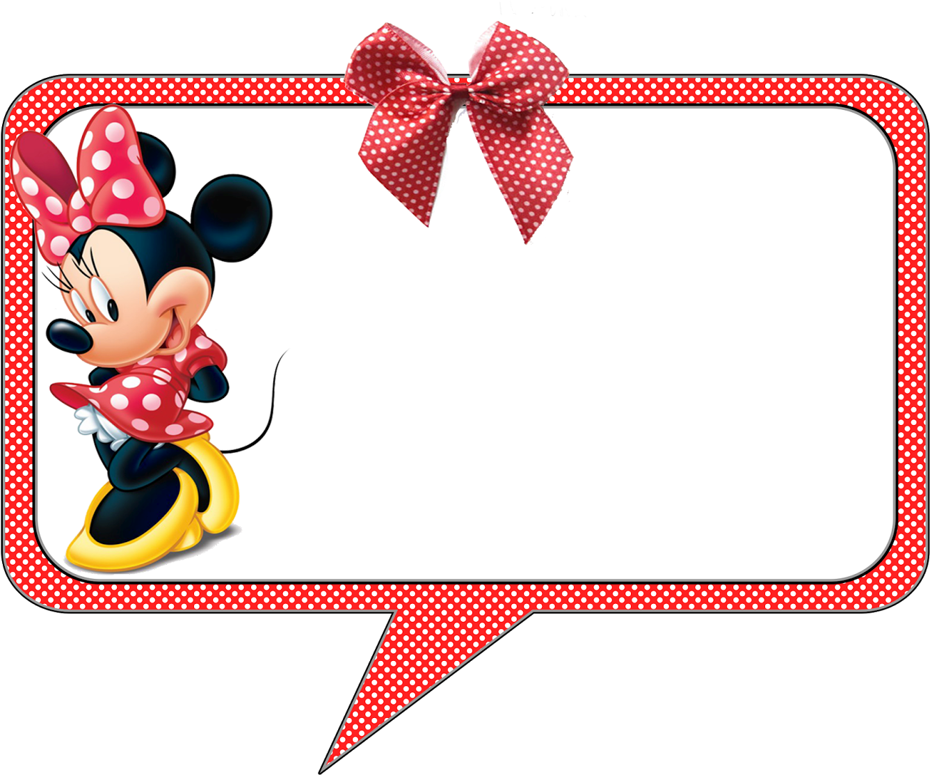 Convite Minnie Vermelha, Festa Minnie Vermelha, Moldura - Plaquinhas Divertidas Minnie Vermelha (1600x1131), Png Download