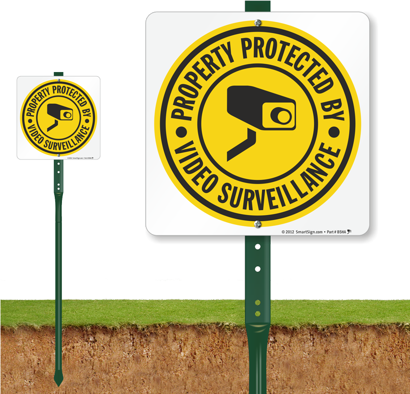 Video Surveillance Yard Signs - Please Do Not Litter Png (800x800), Png Download