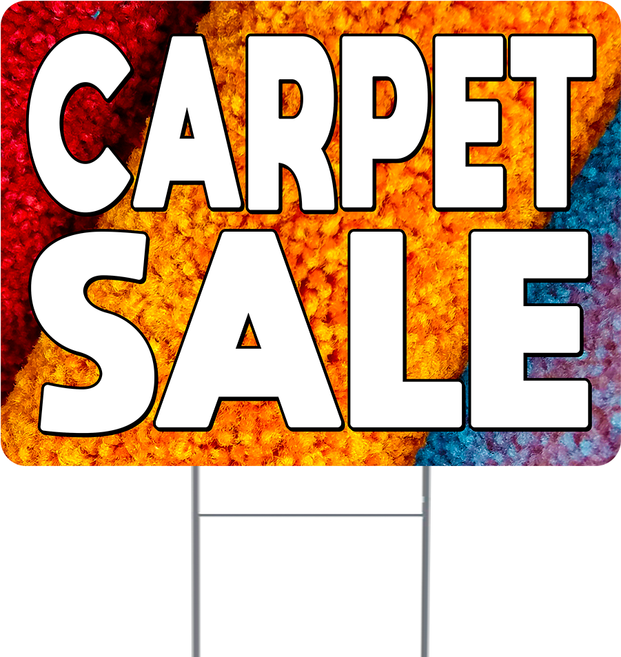 Carpet Sale Double Sided Yard Sign - Parallel - Free Transparent PNG ...