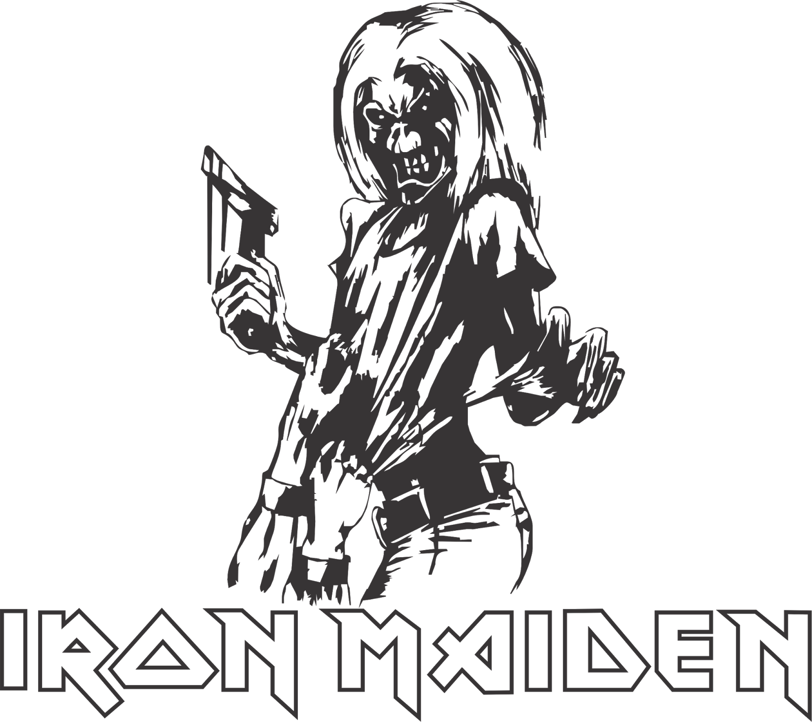 Vetor Iron Maiden - Iron Maiden Killers Sticker (1600x1424), Png Download