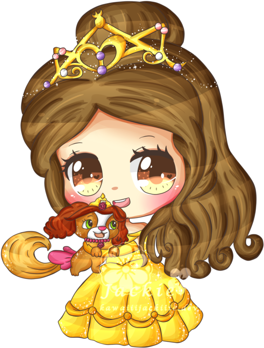 Belle Cinderella Rapunzel Beast Princess Baby Aurora - Princesas Disney Kawaii Bella (800x800), Png Download