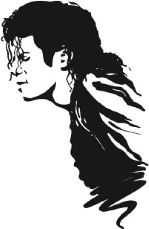 Michael Jackson Clipart Black And White - Black Michael Jackson Profile (640x480), Png Download
