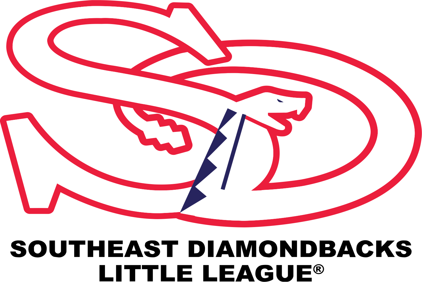 Southeast Diamondbacks Little League - Line Art (1439x960), Png Download