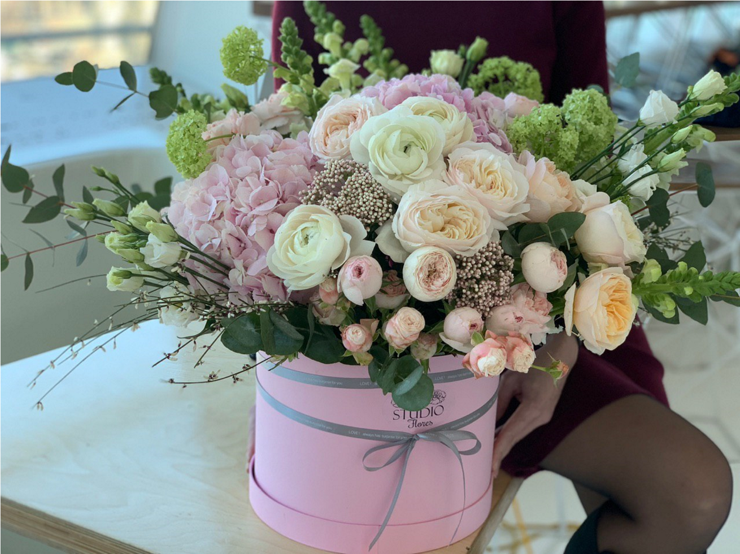 English Garden Flower Shop Studio Flores - Bouquet (1500x1450), Png Download