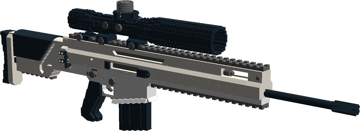 Fnh Scar Bluejay Themeister Png Intervention Airsoft - Firearm (1579x708), Png Download