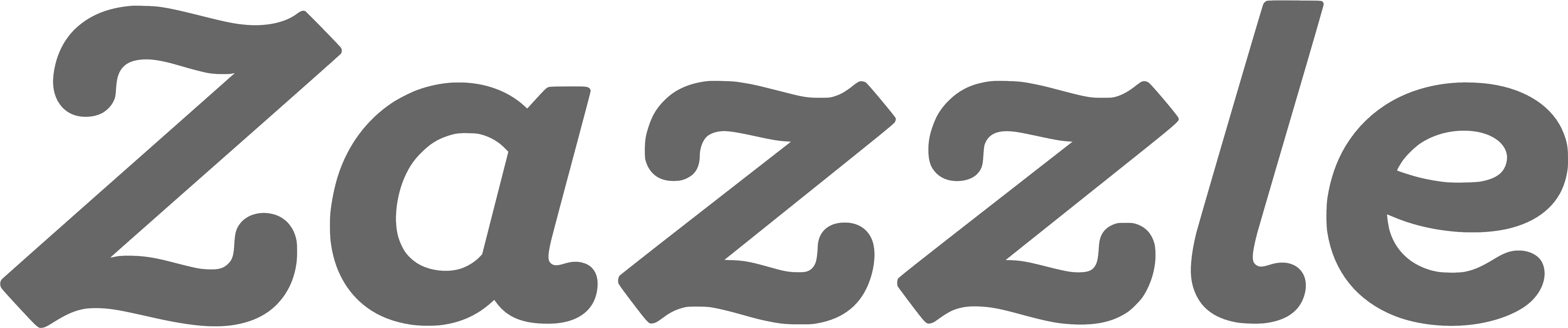 Right Click To Free Download This Logo Of The "zazzle" - Calligraphy (5720x1585), Png Download