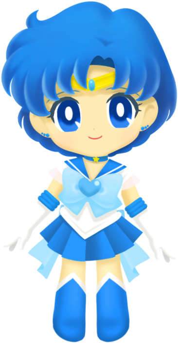 Super Sailor Mercury Transparent Pngs - Sailor Mercury Sailor Moon Drops (653x721), Png Download