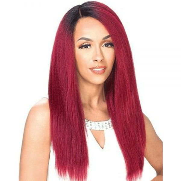 Wig Clip Full Lace Transparent & Png Clipart Free Download - Sombre Burgundy (600x778), Png Download
