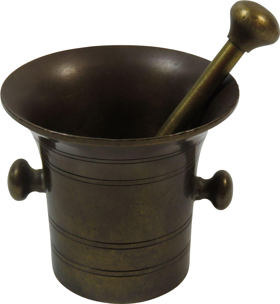Mortar And Pestle Bronze Circa 1800s - Mortar And Pestle (1157x1157), Png Download