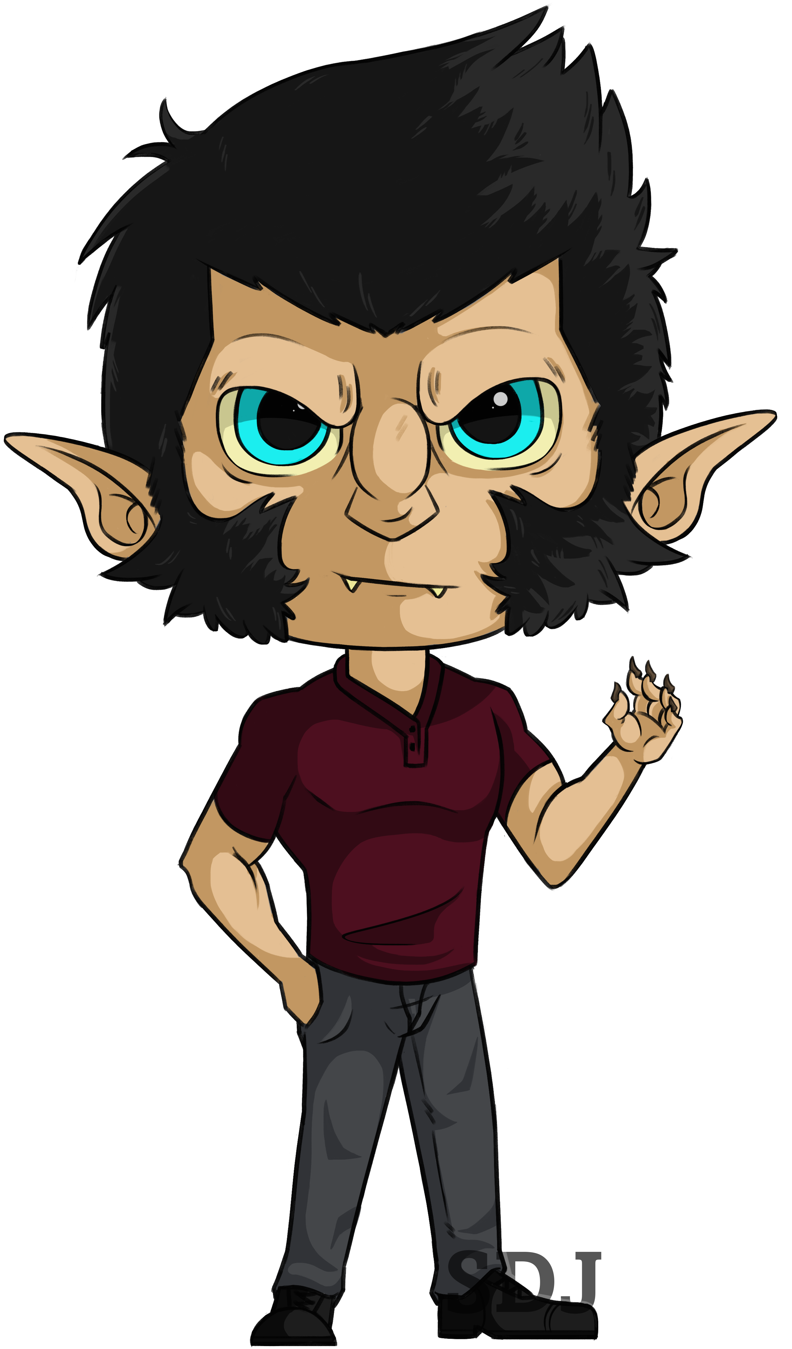 Derek Hale - Cartoon (2927x4675), Png Download