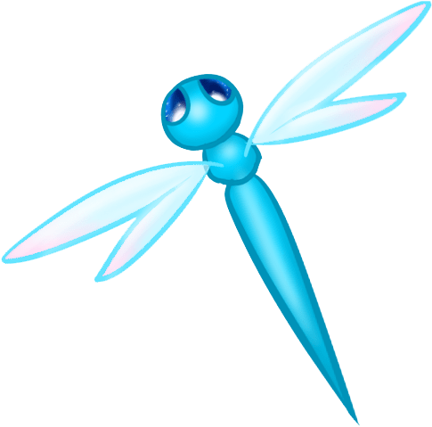 Draw So Cute Dragonfly (600x600), Png Download