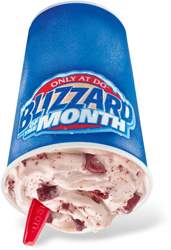 Red Velvet Cake Blizzard® Treat - Dq Blizzard (810x810), Png Download
