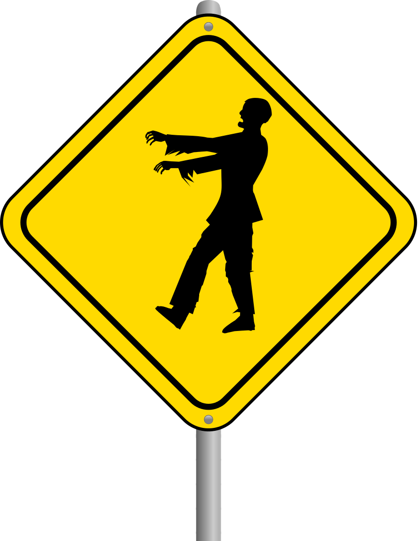Alternate Rules Halloween Signs, Halloween Images, - Zombie Clipart Png (850x1100), Png Download