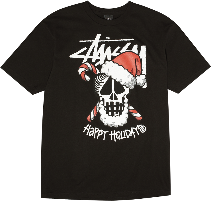 Santa Skull T - Stussy New Tees (800x720), Png Download
