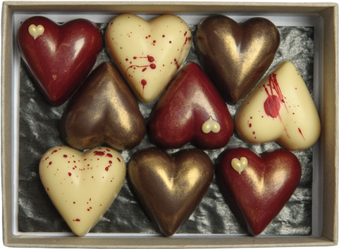 Box Of 9 Heart Truffles - Heart (921x807), Png Download
