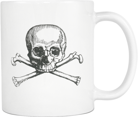 Skull Crossbones Halloween Hardcore Chopper Motorcycle - Vintage Skull And Crossbones (600x600), Png Download