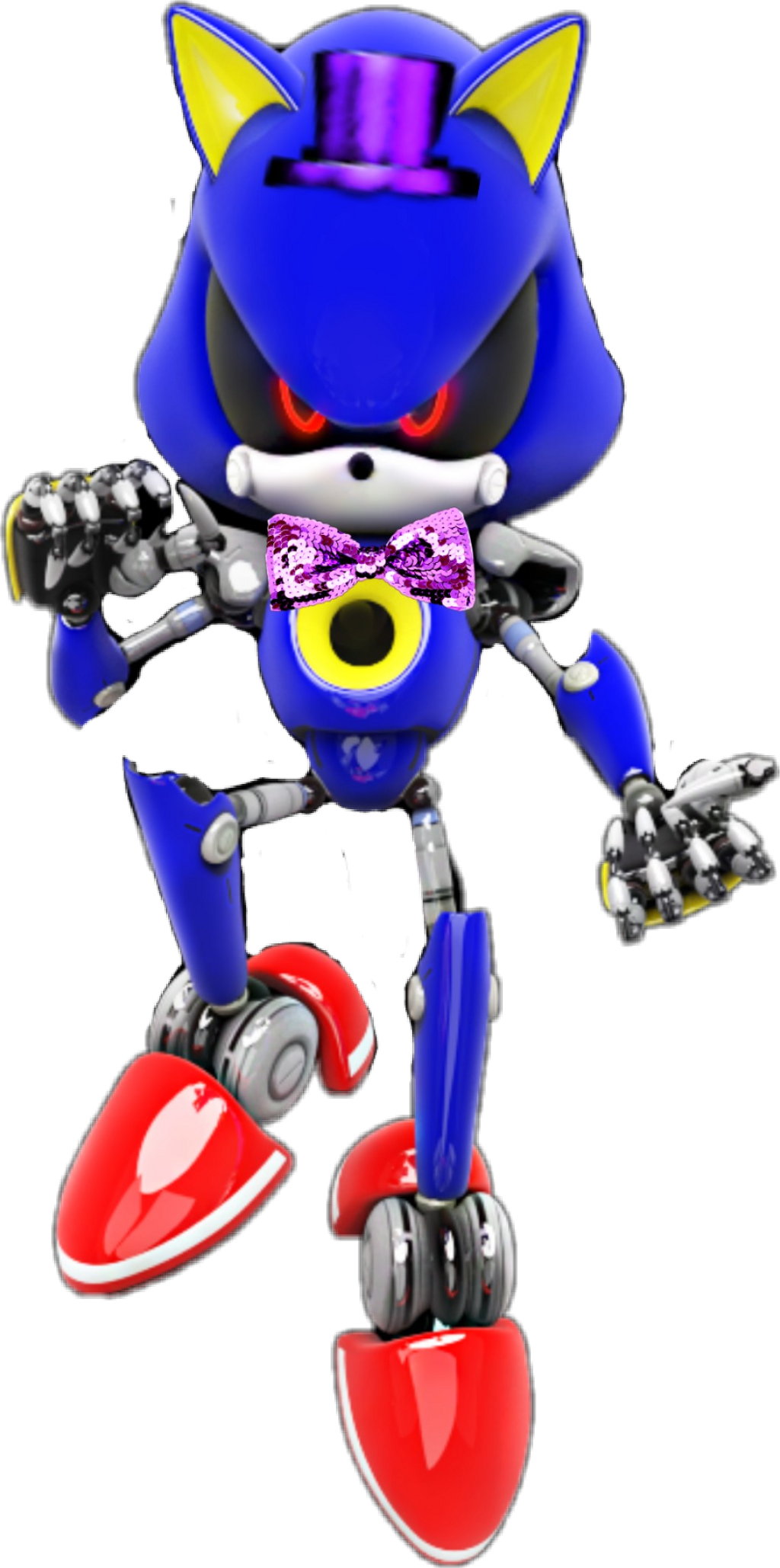 Metal Sonic As Nightmare Fredbear - Cartoon (1024x2058), Png Download