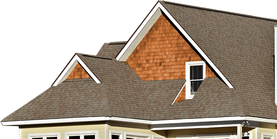 Shingle Roof House - Roof (951x472), Png Download