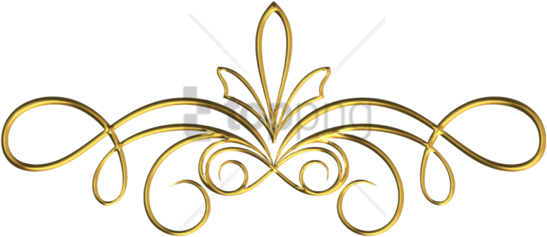 Free Png Gold Swirls Png Png Image With Transparent - Gold Scroll Frame Png (850x470), Png Download