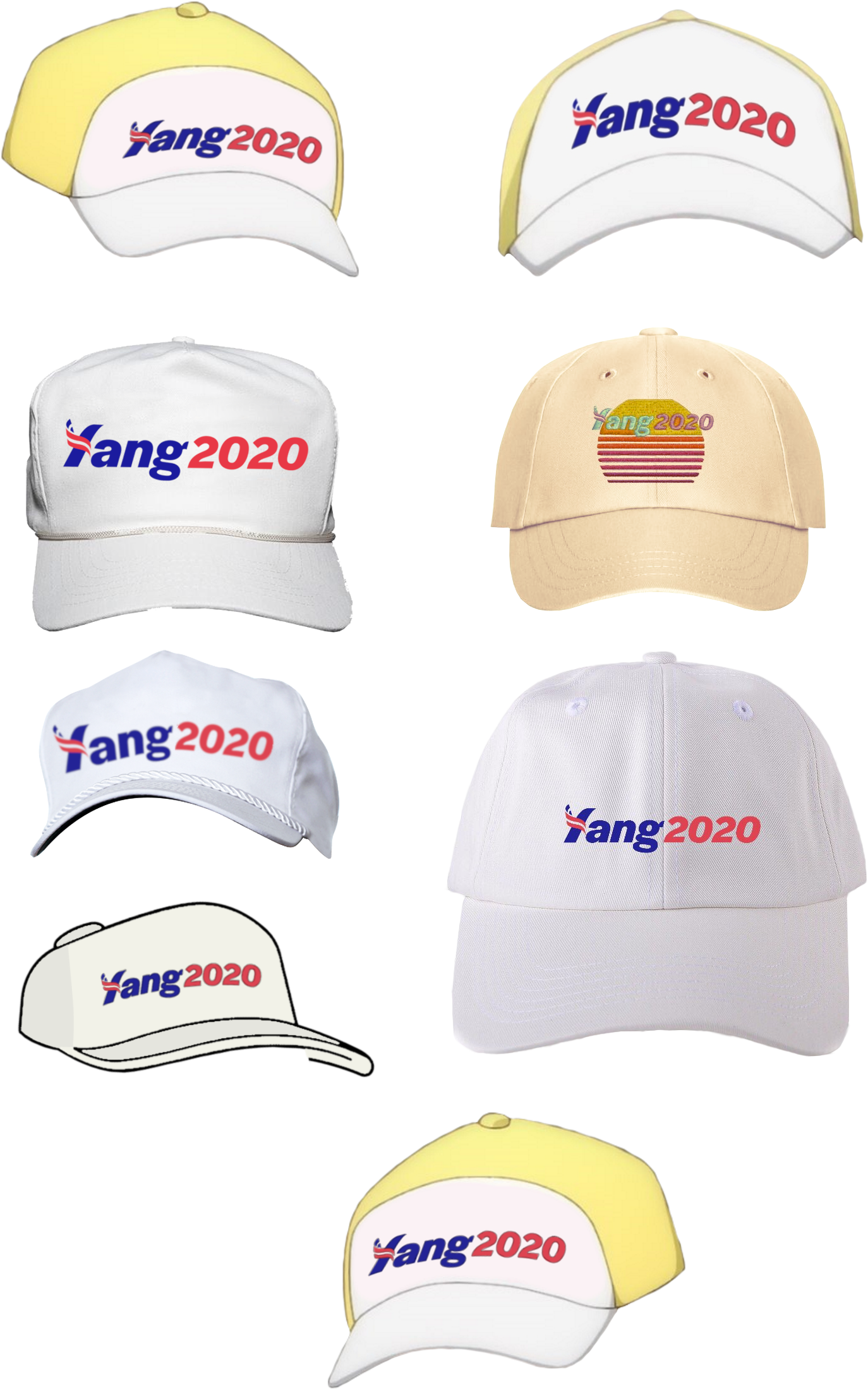Yang Hat Template - Yang 2020 Hat Template (1511x2337), Png Download