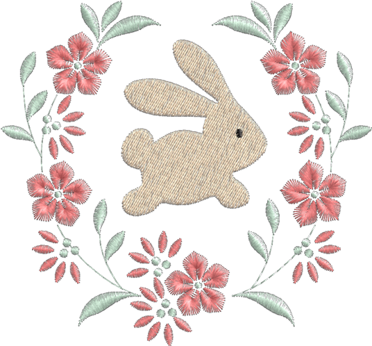 Coelhinho Moldura - Moldura De Flores (600x600), Png Download