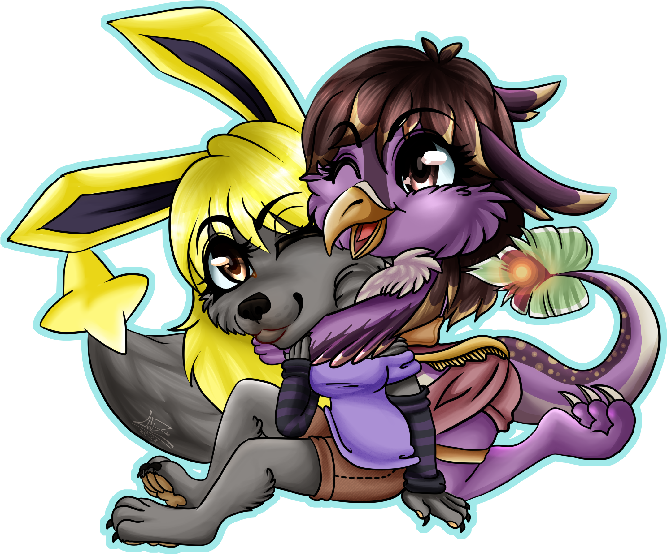 Cute Chibi Commission - Cartoon (2254x1954), Png Download