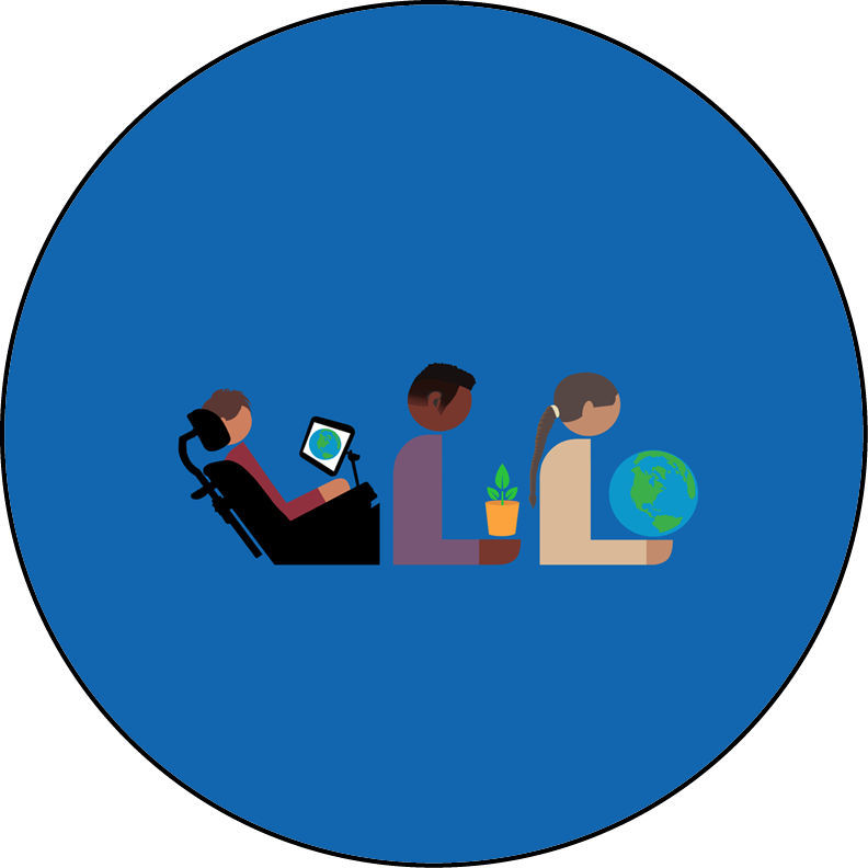 Blank Round Button Template Featuring Three Diverse - Libraries Are For Everyone Arabic (792x792), Png Download