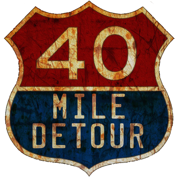 40 Mile Detour Logo - Badge (689x696), Png Download