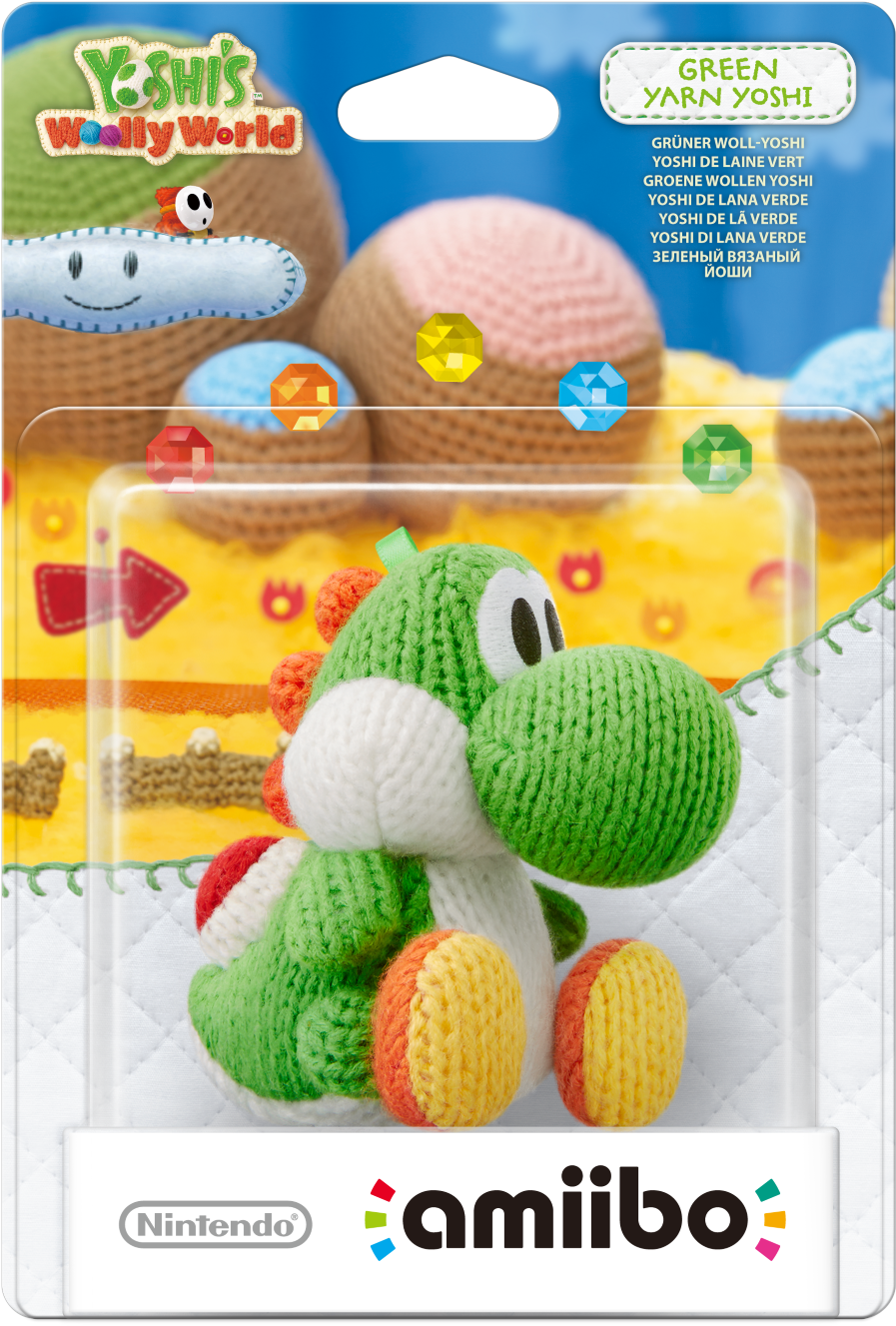 Gaming Adorable Nintendo Video Games Yoshi Wii U Packaging - Green Yarn Yoshi Amiibo (1080x1503), Png Download