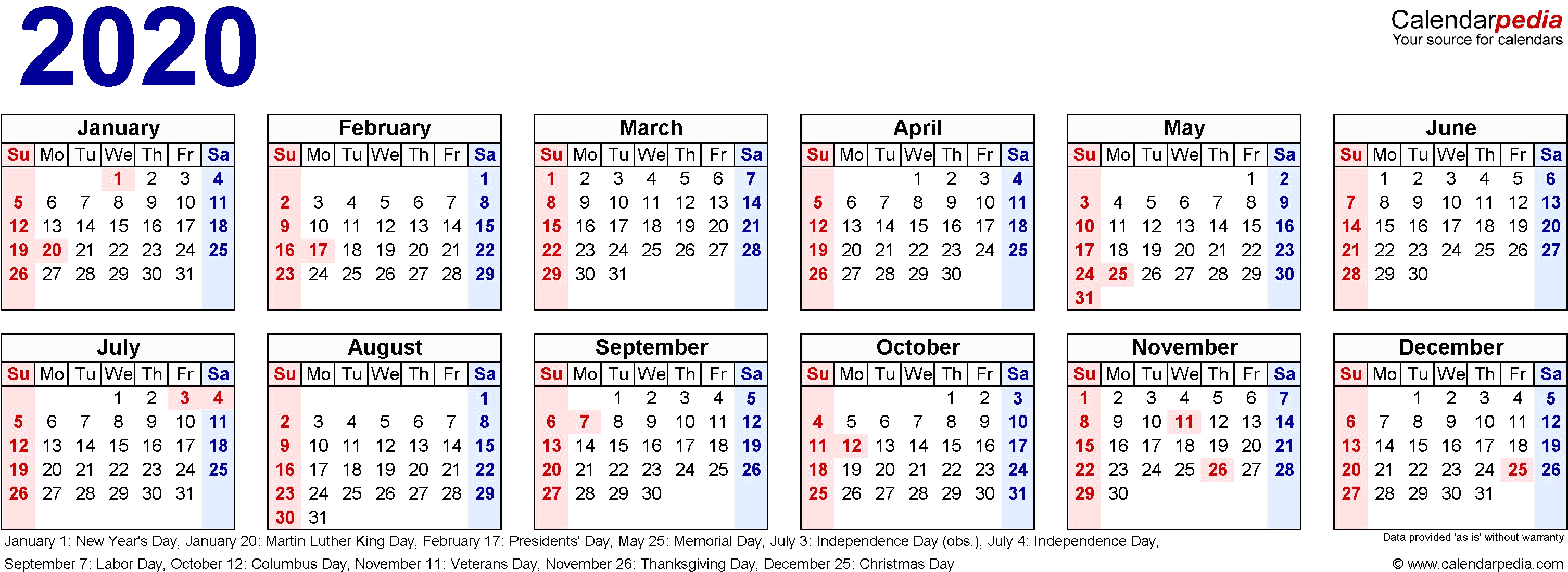 2020 Calendar Png Transparent Image - 2019 Calendar Singapore Holidays (3011x1115), Png Download