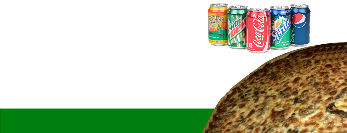 Jumbo Slice Sausage Or Pepperoni And Pop Or Water - Coca-cola (1400x648), Png Download