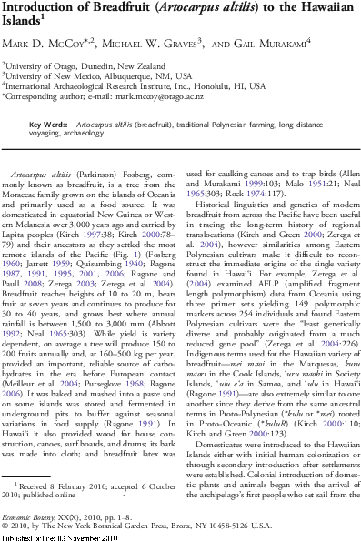 Introduction Of Breadfruit To The Hawaiian Islands - Vesicular Arbuscular Mycorrhiza (495x720), Png Download